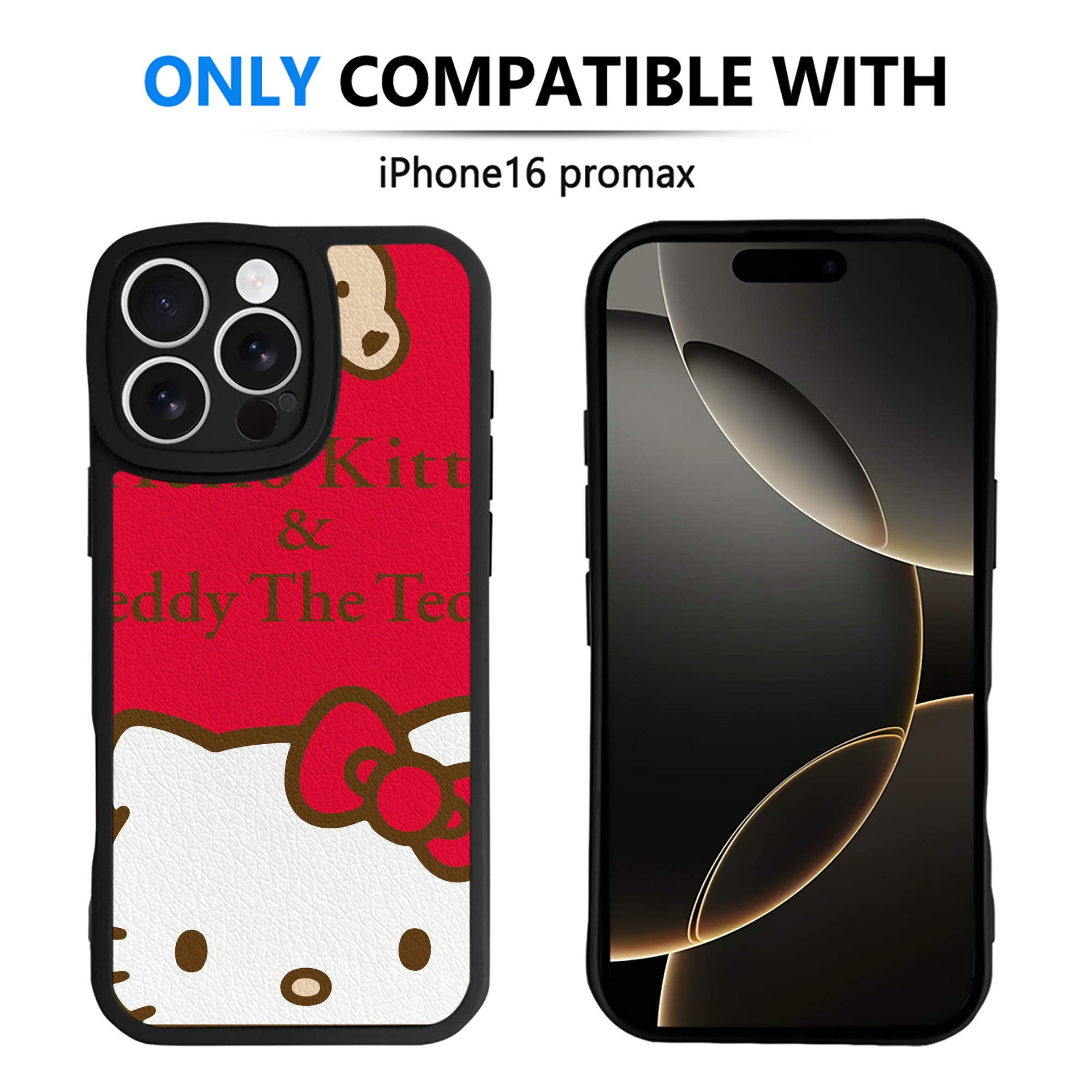 （画像用） Hello Kitty ハローキティ 【iPhone 16シリーズ対応】シリコンスマホケース（レザー調） 材質：シリコン